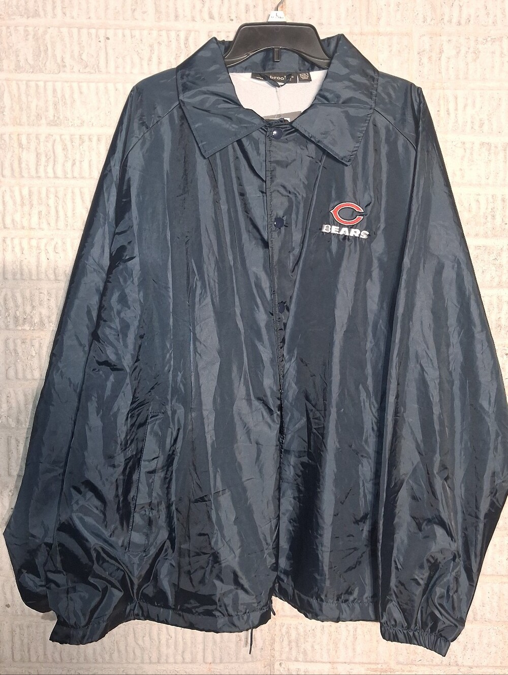 Dunbrooke Chicago Bears Navy Windbreaker Jacket In A Mens XXL Official Team Logo